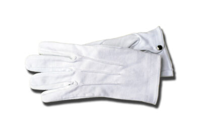 ceremonial dress white cotton parade gloves