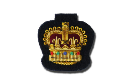 ceremonial dress bullion hand embroidered crown cap patch